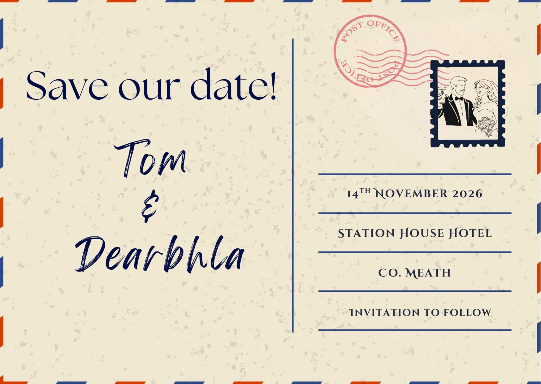 Save the Date - Tom & Dearbhla